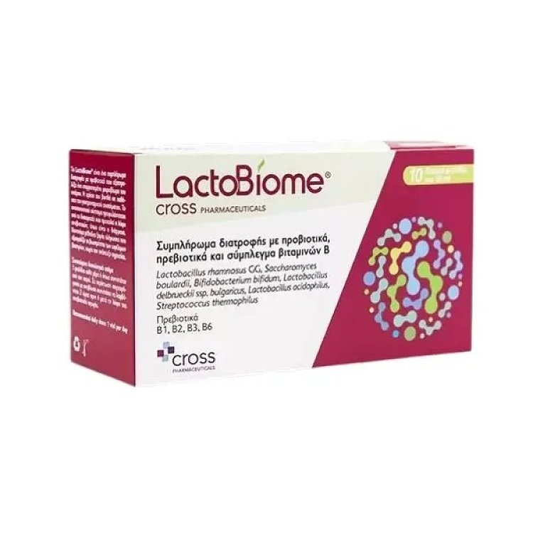 Cross Pharmaceuticals LactoBiome Συμπλήρωμα Διατροφής για την Εξισορρόπηση του Εντερικού Μικροβιώματος 10x10ml