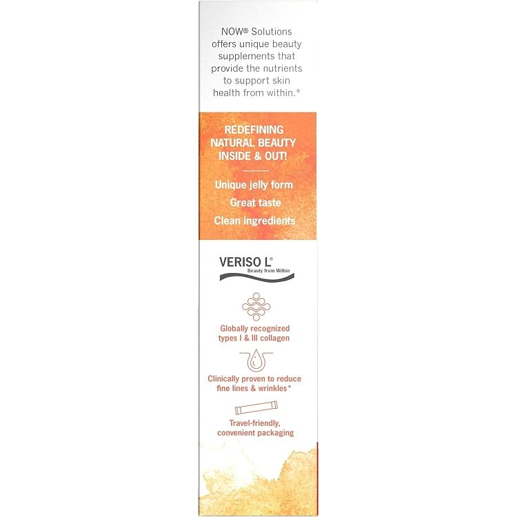 Now Solutions Collagen Jelly Beauty Complex - Γεύση Γλυκό Πορτοκάλι, 10sticks