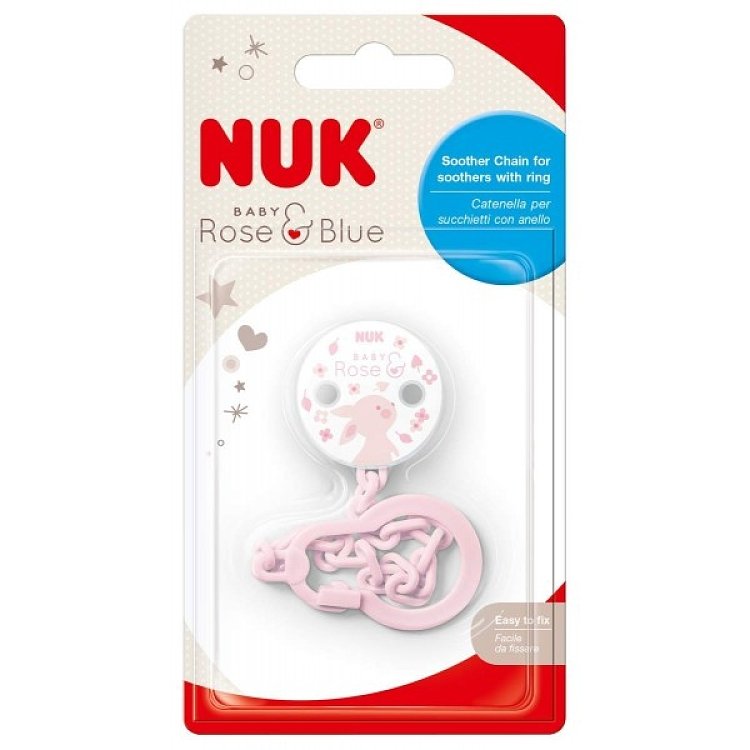 Nuk Αλυσίδα Πιπίλας Rose & Blue 1τμχ