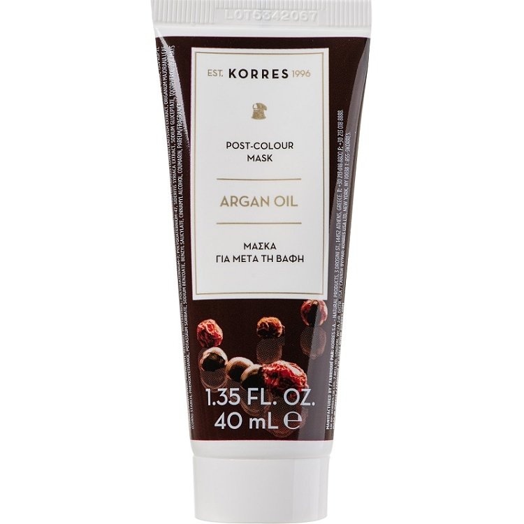 Korres Promo Argan Oil Βαφή Μαλλιών 6.0 Ξανθό Σκούρο, Χωρίς Αμμωνία 1 Τεμάχιο & Δώρο Post Color Hair Mask 40ml.