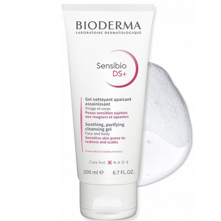 Bioderma Sensibio DS+ Gel Νettoyant Καθαριστικό Τζελ κατά της Ερυθρότητας & της Ξηροδερμίας 200ml