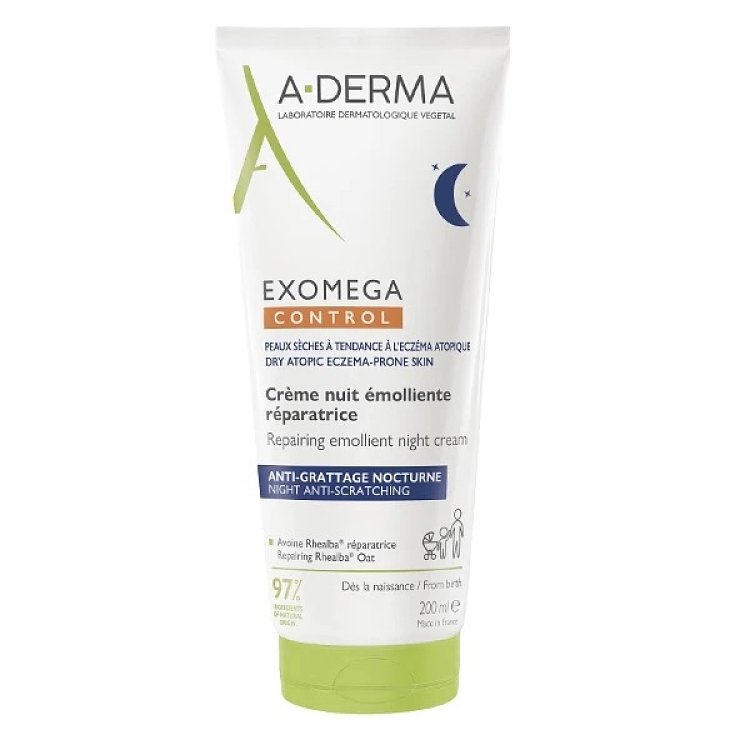 A-Derma Exomega Control Επανορθωτική Μαλακτική Κρέμα Νυκτός, 200ml