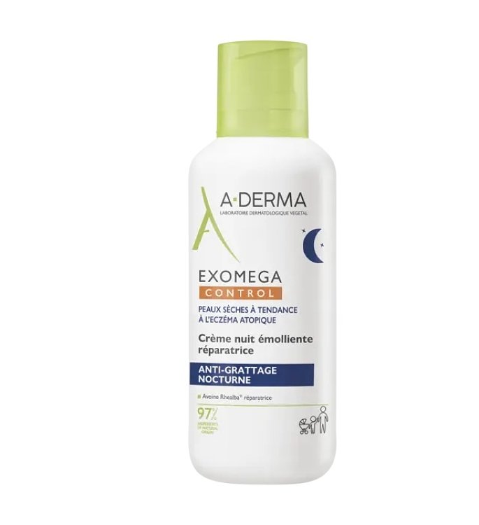 A-Derma Exomega Control Επανορθωτική Μαλακτική Κρέμα Νυκτός, 400ml