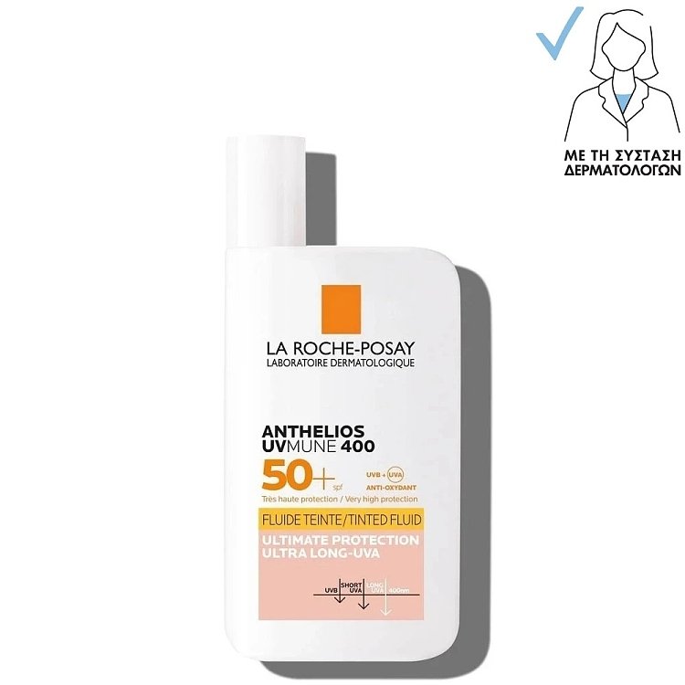 La Roche Posay Anthelios Uvmune 400 Tinted Fluid SPF50+ Αντηλιακό Προσώπου με Χρώμα 50ml