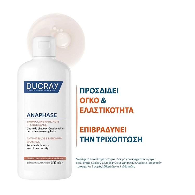 Ducray Anaphase Σαμπουάν ανάπτυξης των μαλλιών & κατά της αντιδραστικής τριχόπτωσης 400ml