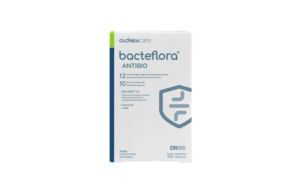 Olonea BacteFlora Antibio για Προστασία του Γαστρεντερικού Συστήματος κατά την Περίοδο Λήψης Αντιβίωσης10 Κάψουλες