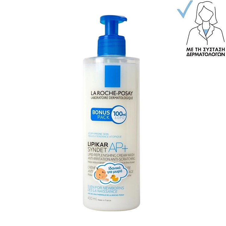 La Roche Posay Lipikar Syndet AP+ Αφρόλουτρο για Ατοπική Δερματίτιδα 400ml