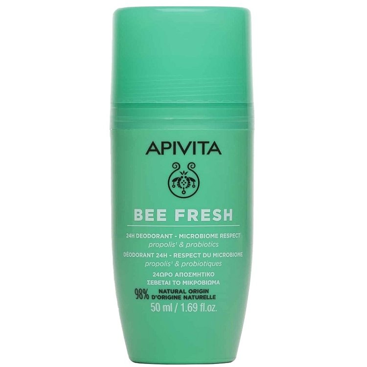 Apivita Bee Fresh 24h Deodorant Roll-On Αποσμητικό 24ωρης Δράσης Promo 2x50ml