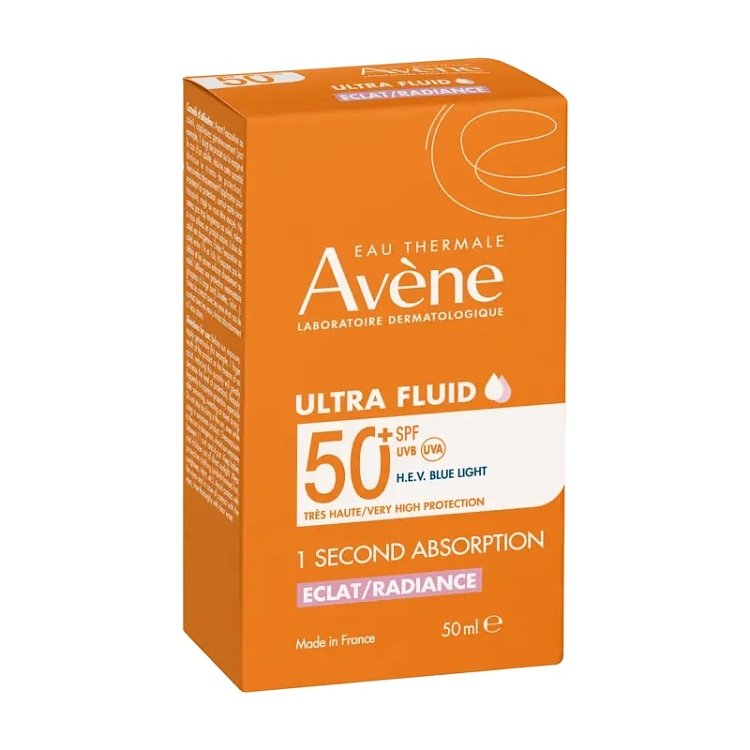 Avene Ultra Fluid Radiance SPF50+ 50ml με χρώμα, Προλαμβάνει τη φωτογήρανση & Ενισχύει τη λάμψη της επιδερμίδας