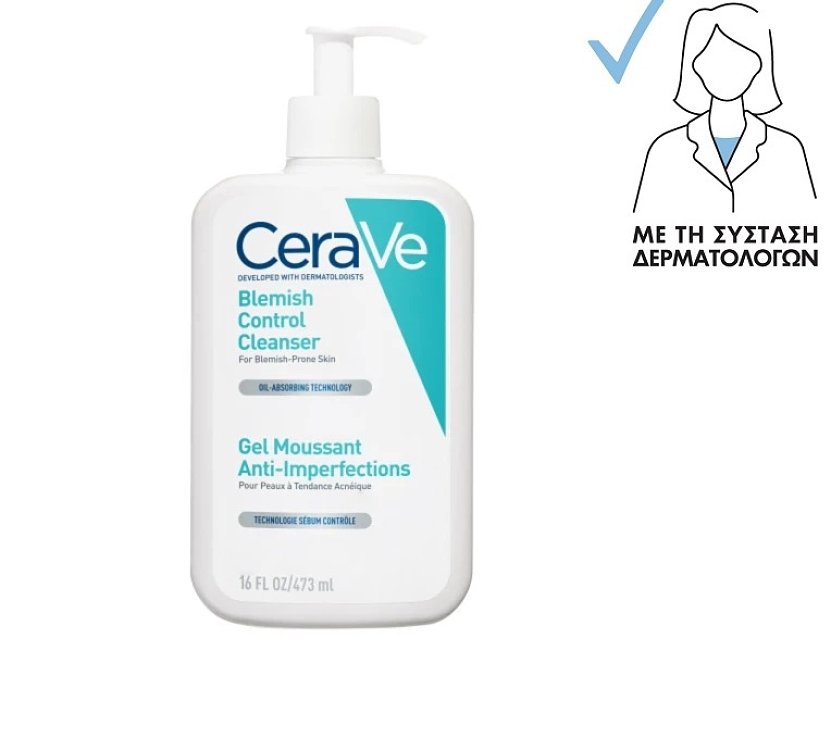 CeraVe Blemish Control Cleanser, Gel Καθαρισμού Προσώπου για Ατέλειες 473ml