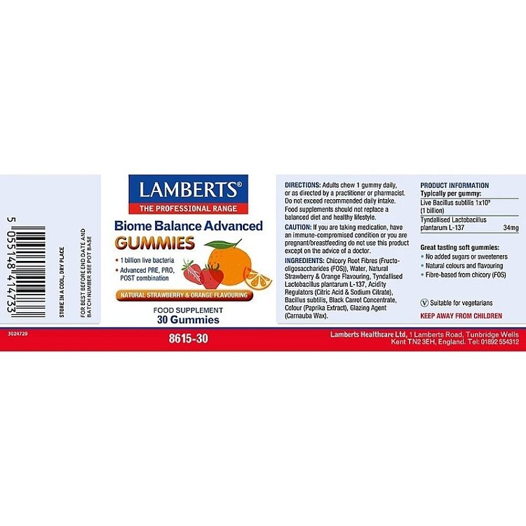 Lamberts Biome Balance Advanced Gummies 30 Ζελεδάκια