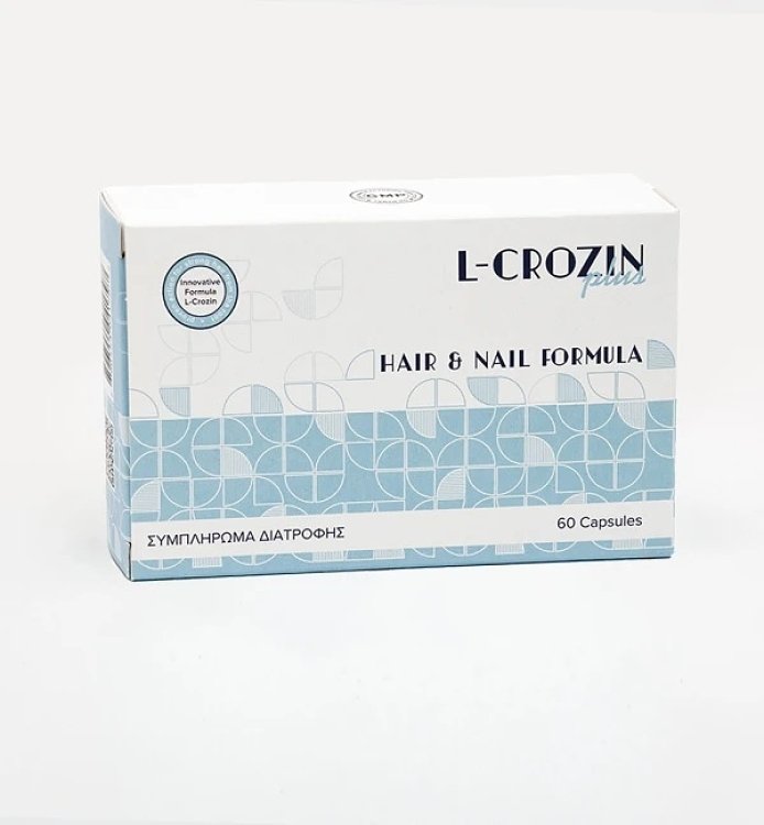 Dermageria L-Crozin Plus Hair Formula Hair & Nail Health Formula 60 Capsules