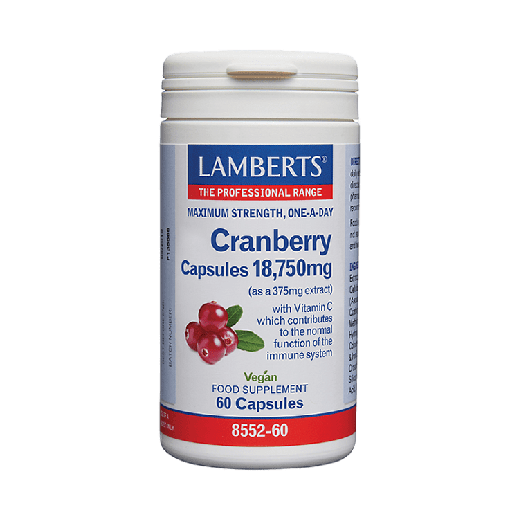 Lamberts Cranberry 18,750mg (as a 750mg extract) with Vitamin C 60tabs
