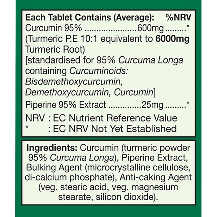 Health Aid Curcumin 3 600mg Συμπλήρωμα Διατροφής Κουρκουμίνης με Πιπερίνη 30 tabs