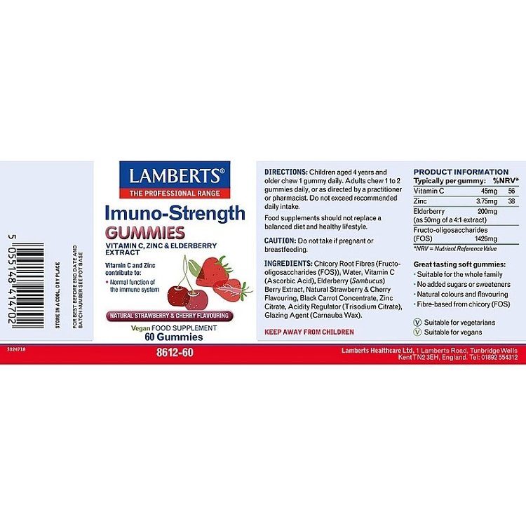Lamberts Imuno-Strength Gummies 60 Ζελεδάκια