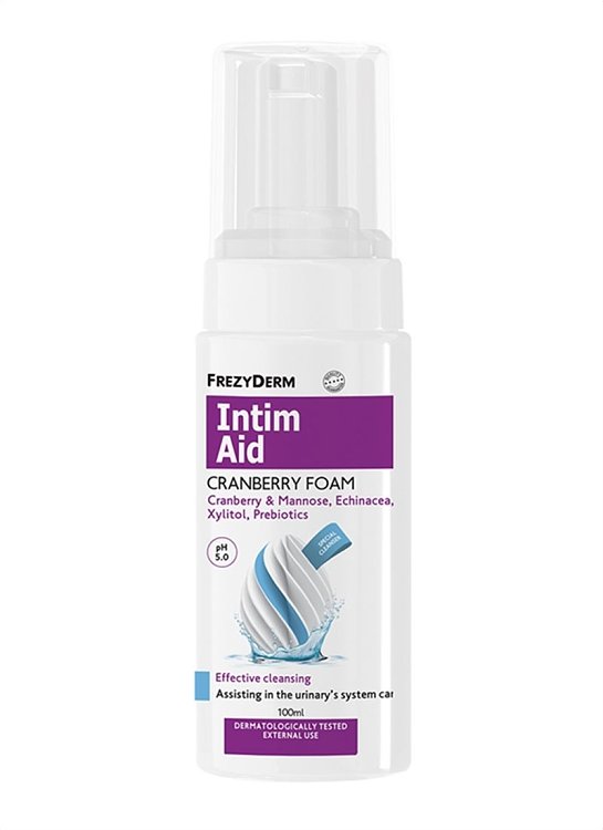 Frezyderm Intim Aid Cranberry Foam Αφρός Καθαρισμού (PH 5 ) για την Ευαίσθητη Περιοχή 100ml