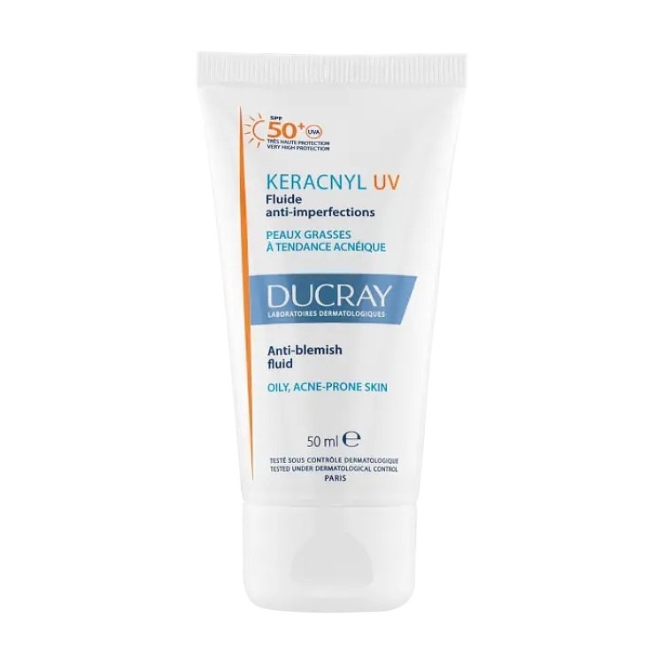 Ducray Keracnyl UV SPF50+ Fluid Λεπτόρρευστη Αντηλιακή Κρέμα κατά των Ατελειών 50ml