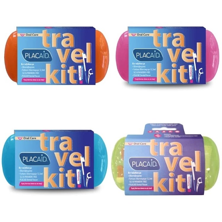 Plac Aid Promo Travel Kit Οδοντόβουρτσα & Οδοντόκρεμα & Flosser