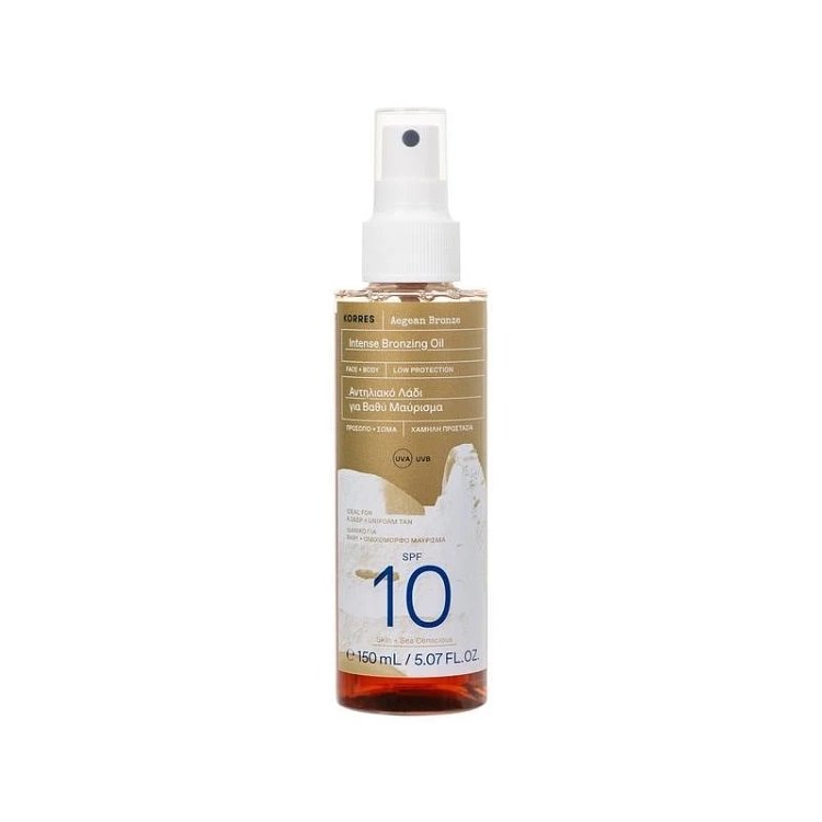 Korres Λάδι Μαυρίσματος Προσώπου-Σώματος SPF10 με Καρύδια & Καρύδα 150ml