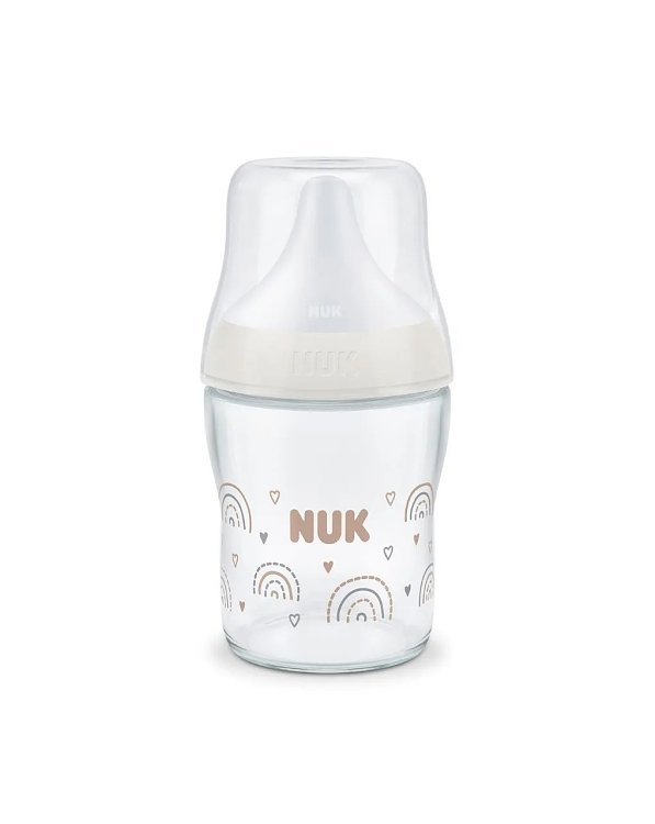 Nuk Perfect Match Γυάλινο Μπιμπερό με Δείκτη Ελέγχου Θερμοκρασίας 0m +, 120ml