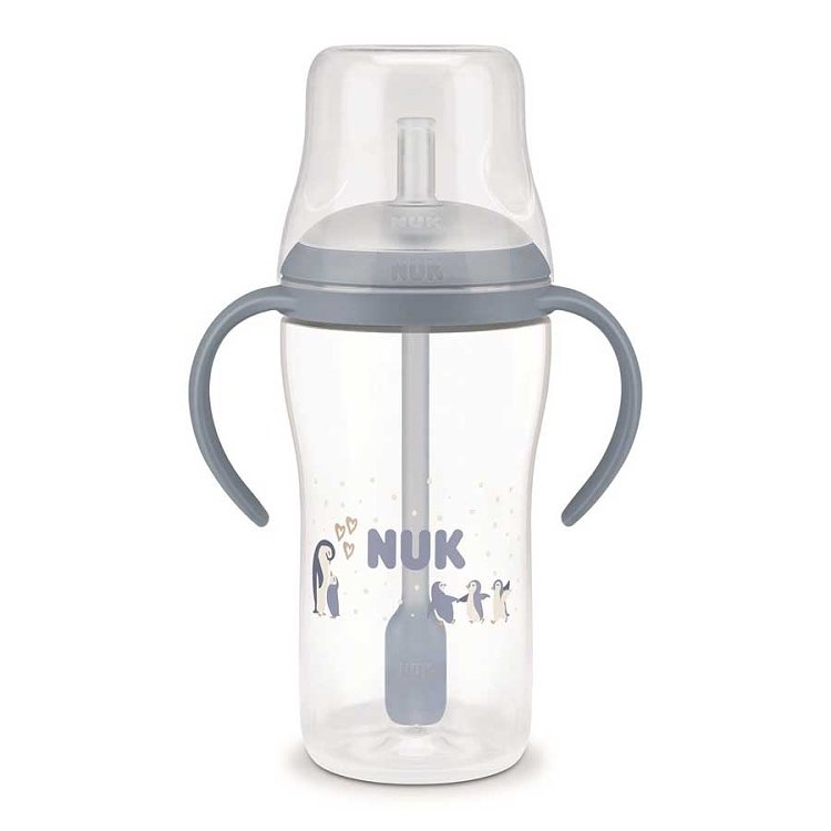 NUK Perfect Match Εκπαιδευτικό Ποτήρι με Καλαμάκι Σιλικόνης 8m+, 260ml