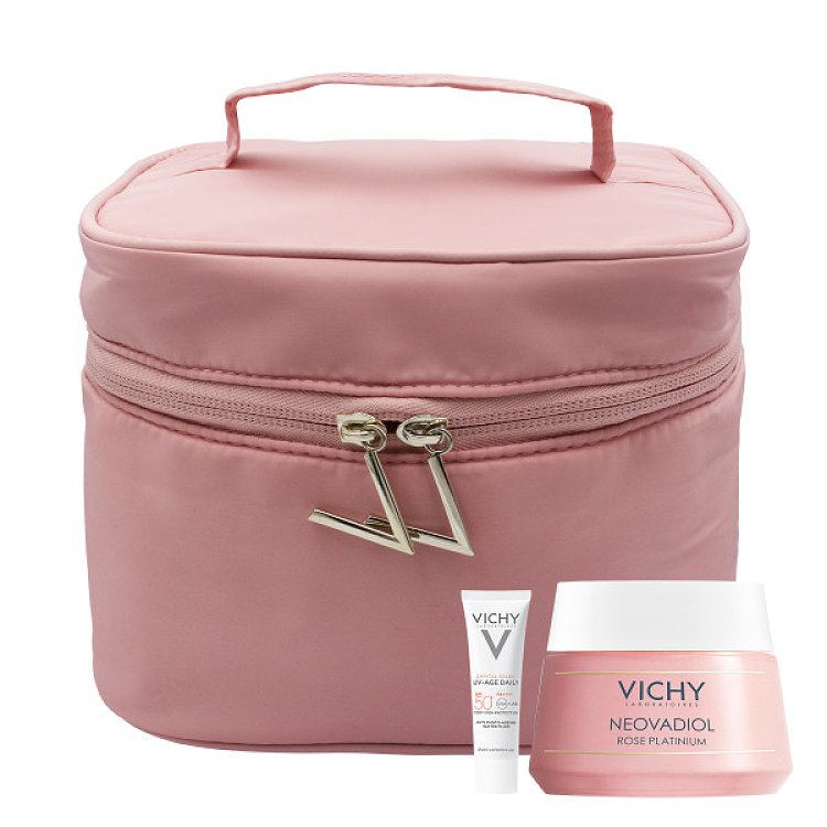 Vichy Promo Neovadiol Rose Platinium , Κρέμα Φροντίδας της Επιδερμίδας 50ml & ΔΩΡΟ Capital Soleil, UV-AGE DAILY SPF50+ Αντηλιακή προστασία προσώπου 15ml & Μοντέρνο Ροζ Νεσεσέρ
