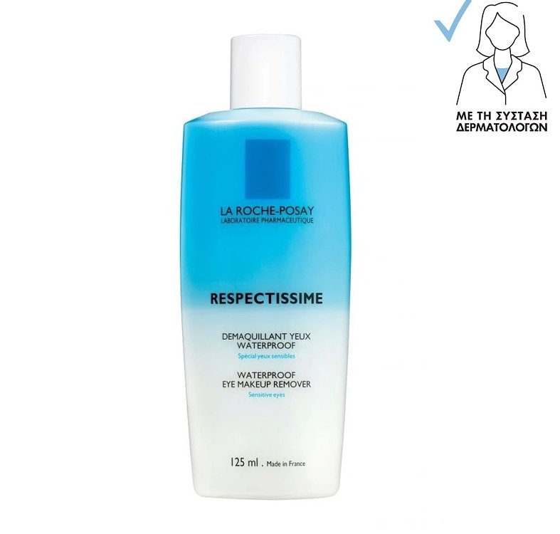 La Roche Posay Toleriane Respectissime Ντεμακιγιάζ Ματιών για Αδιάβροχο Μακιγιάζ 125ml
