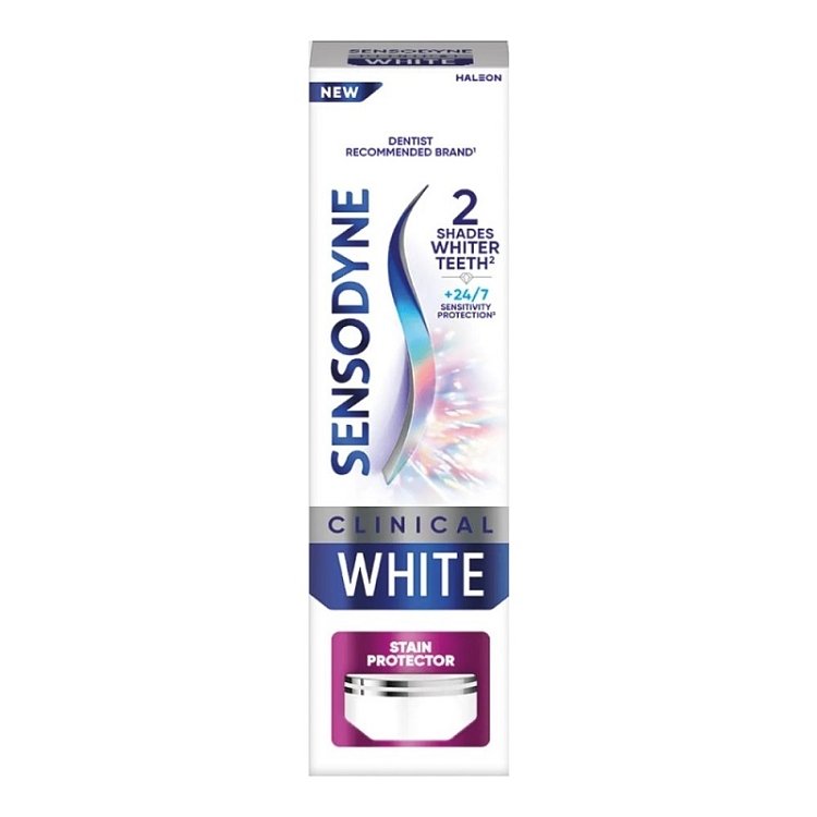 Sensodyne Clinical White Stain Protector, Λευκαντική Οδοντόκρεμα 75ml, για Ευαίσθητα Δόντια