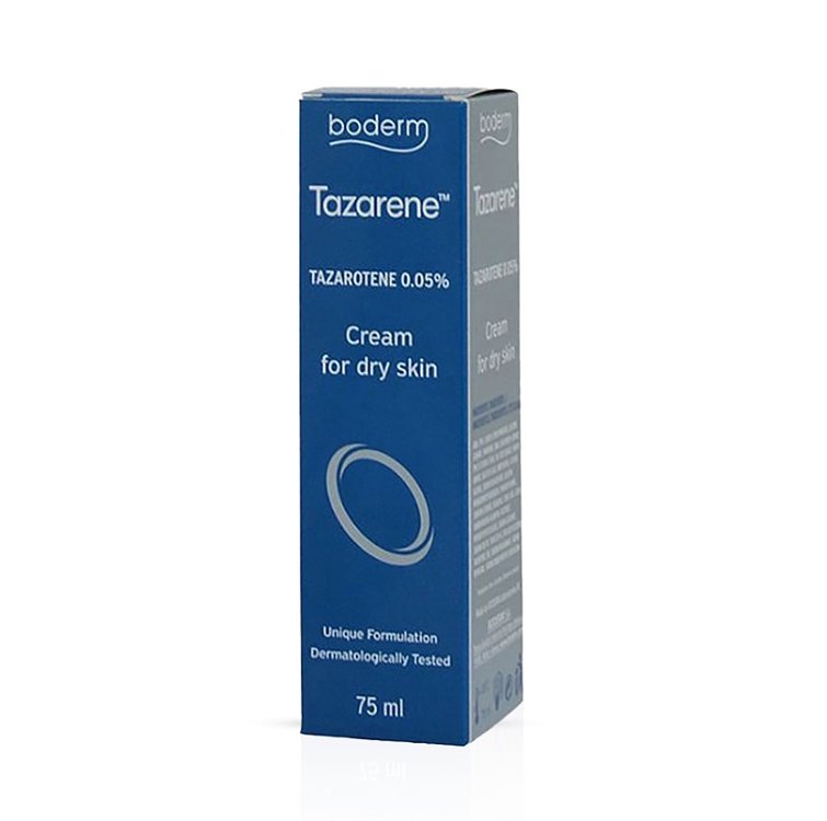 Boderm Tazarene 0.05% Κρέμα Τοπικής Εφαρμογής για Ξηρό Δέρμα, 75ml