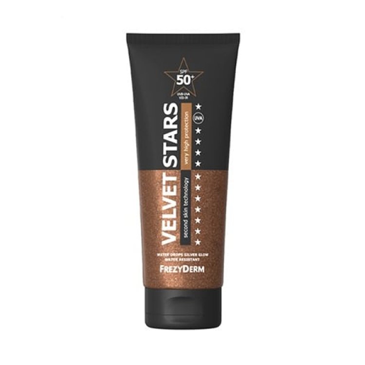 Frezyderm Velvet Stars Spf50+ Silver Glow Αντιηλιακό  Σώματος Πολύ Υψηλής Προστασίας με Glitter 175ml