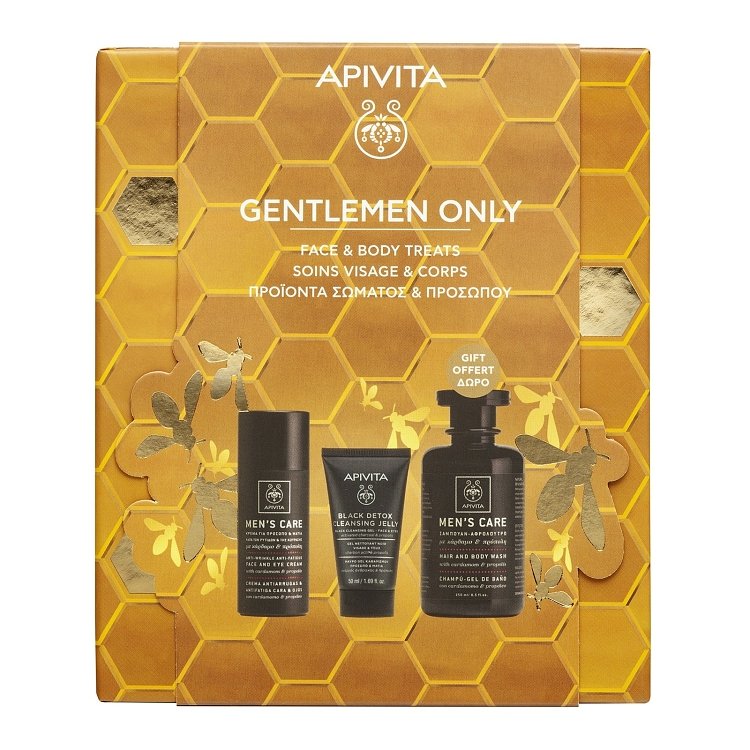 Apivita Promo MEN’S CARE Κρέμα Προσώπου και Ματιών Κατά Των Ρυτίδων και της Κούρασης 50ml και Δώρο Mini Μαύρο Gel Καθαρισμού Πρόσωπο & Μάτια 50ml & MEN’S CARE Σαμπουάν – Αφρόλουτρο 250ml
