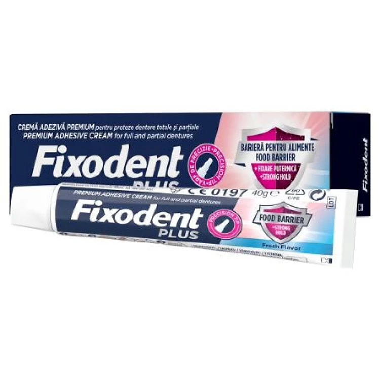 Fixodent Plus Food Barrier Στερεωτική Κρέμα για Ολικές & Μερικές Τεχνητές Οδοντοστοιχίες 40g