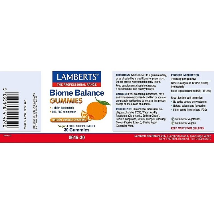 Lamberts Biome Balance Gummies 30 Ζελεδάκια