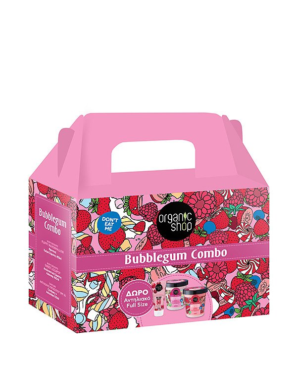 Organic Shop Body Desserts Bubblegum Combo, Σετ Σώματος για Λείανση & Θρέψη! + Δώρο Αντηλιακό Προσώπου Full Size!