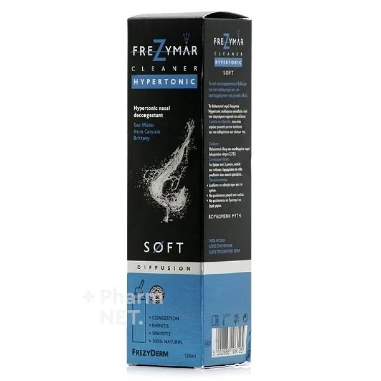 Frezyderm Frezymar Cleaner Hypertonic Soft Ρινικό Αποσυμφορητικό Διάλυμα για Βρέφη 3μηνών+ 120ml