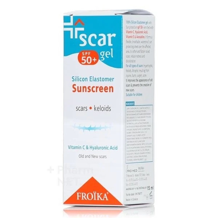 Froika Scar Gel Sunscreen SPF50, Αναπλαστικό Αντηλιακό Τζελ 15ml
