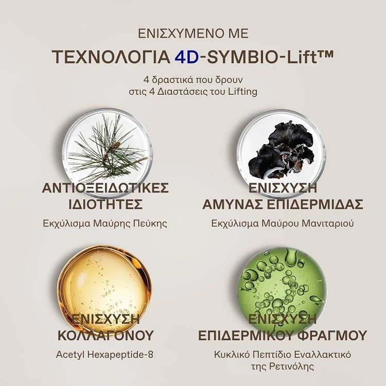 Korres Black Pine 4D SYMBIO-Lift Peptide Firming Cream Κρέμα Σύσφιγξης με Πεπτίδια για Κανονικές & Μικτές Επιδερμίδες, 40ml