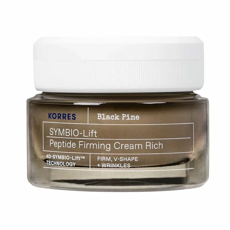 Korres Black Pine 4D SYMBIO-Lift Peptide Firming Cream Rich Πλούσια Κρέμα Σύσφιγξης με Πεπτίδια για Ξηρές Επιδερμίδες, 40ml
