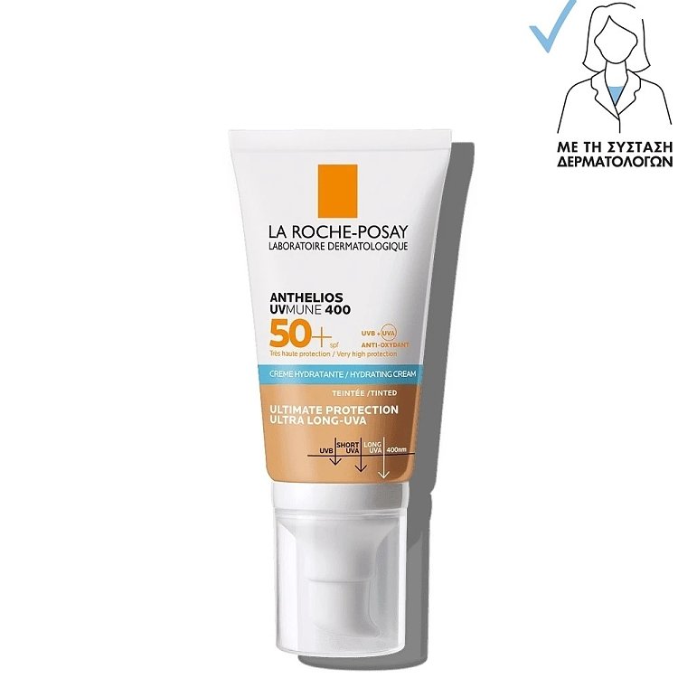 La Roche Posay Anthelios Uvmune 400 Αντηλιακή Ενυδατική Κρέμα SPF50+ με Χρώμα 50ml