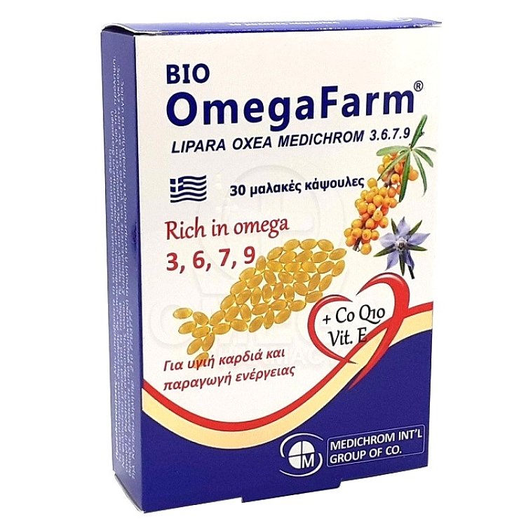 Medichrom OmegaFarm Λιπαρά Οξέα 3,6,7,9 - 30 Μαλακές Κάψουλες