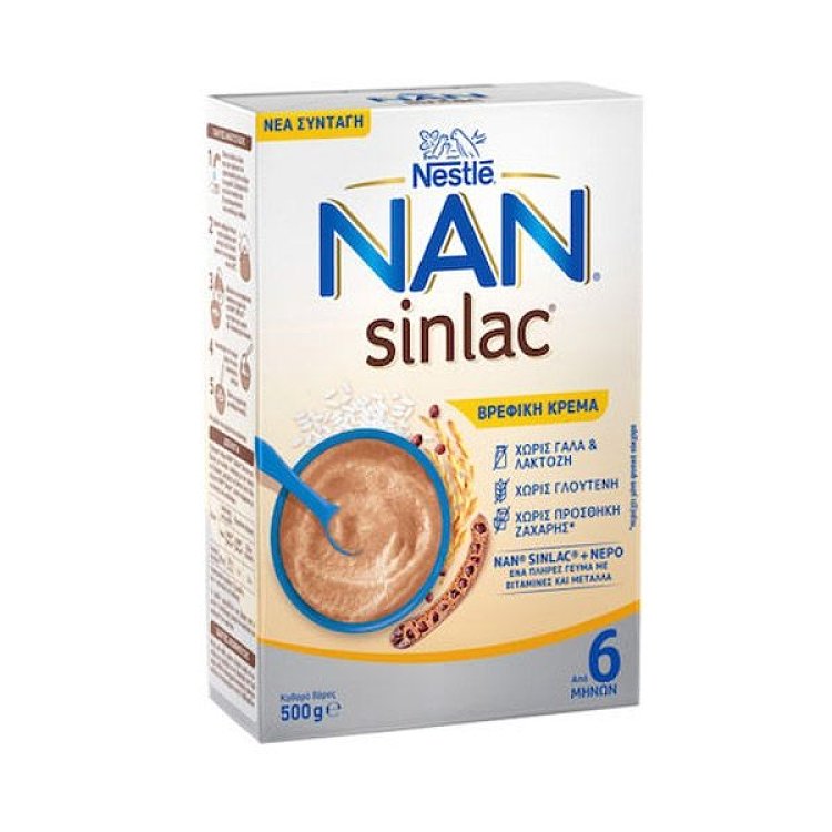 Nestle NAN Sinlac Κρέμα Δημητριακών από τον 6ο Μήνα  500g
