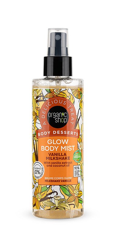 Natura Siberica Body Desserts Vanilla Milkshake, Body Mist Λάμψης, 200ml.