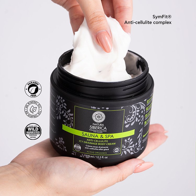Natura Siberica Sauna & Spa Σετ Σώματος, Icy Drainage Body Cream + ΔΩΡΟ Icy Sugar Body Scrub 30ml