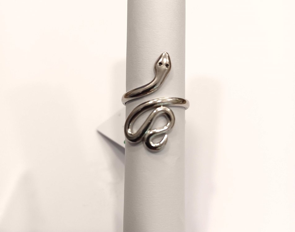 Inoplus Borghetti Pharma Stainless Steel Seprente Δακτυλίδι Φίδι ART 0942