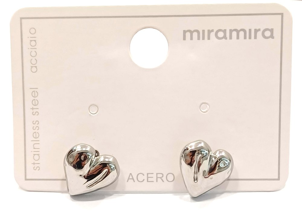 Inoplus Σκουλαρίκι Silver Plated Heart Από Ανοξείδωτο Ατσάλι ART D1381A150-2