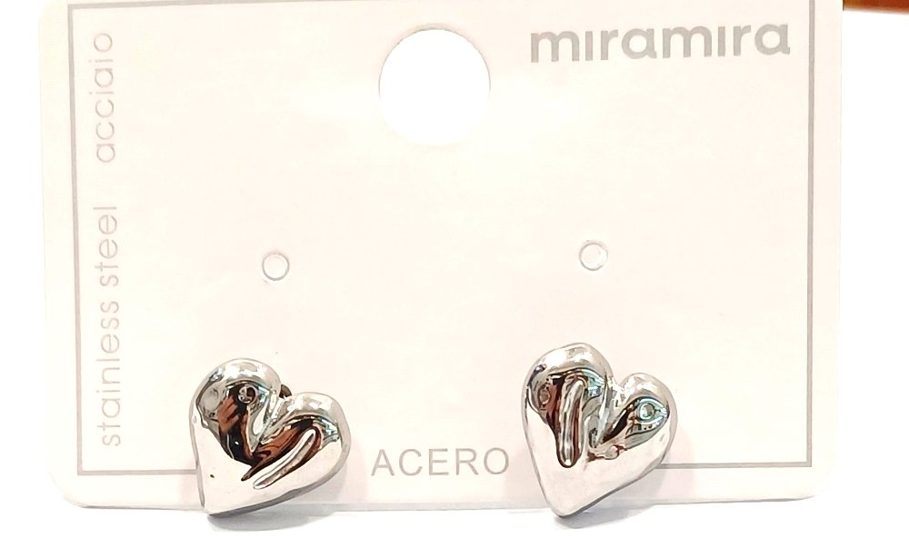 Inoplus Σκουλαρίκι Silver Plated Heart Από Ανοξείδωτο Ατσάλι ART D1381A150-2