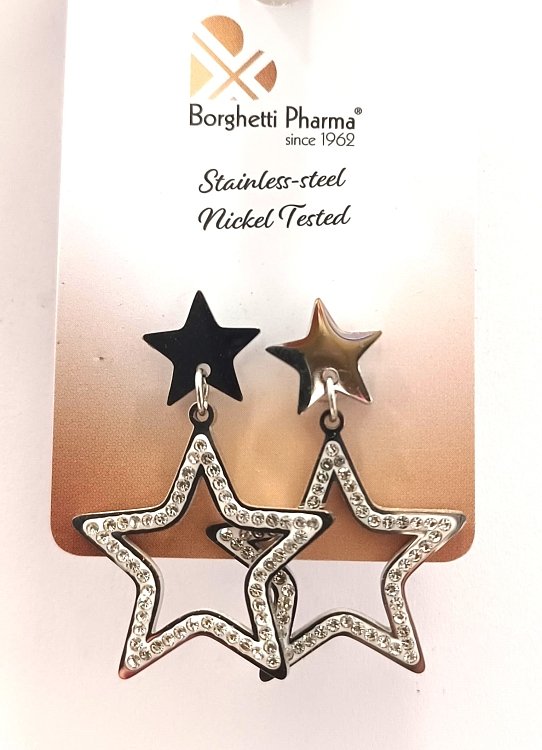 Inoplus Σκουλαρίκια Star Acciaio Zirconia ART 1029, 1 Ζευγάρι
