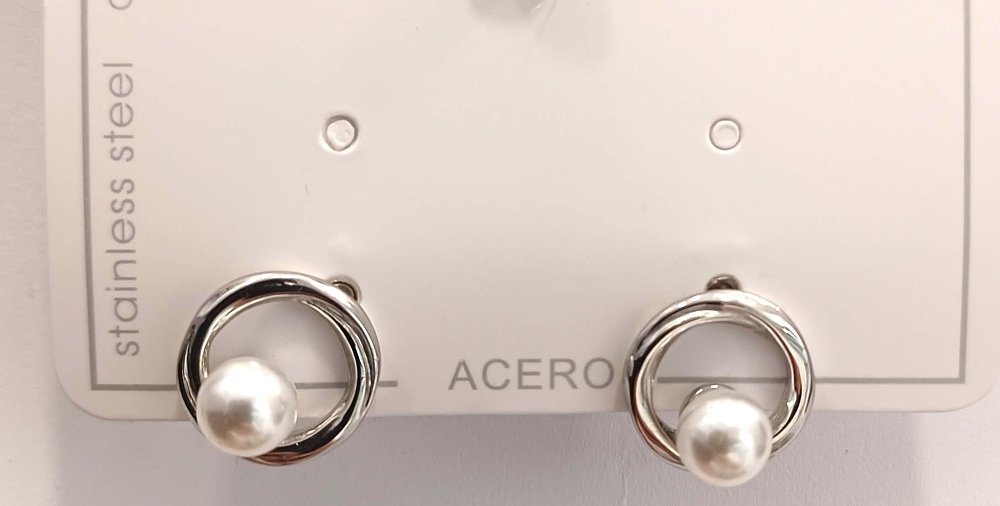 Inoplus Σκουλαρίκια Hoop Pearl Acciaio ART D1164A199-2, 1 Ζευγάρι
