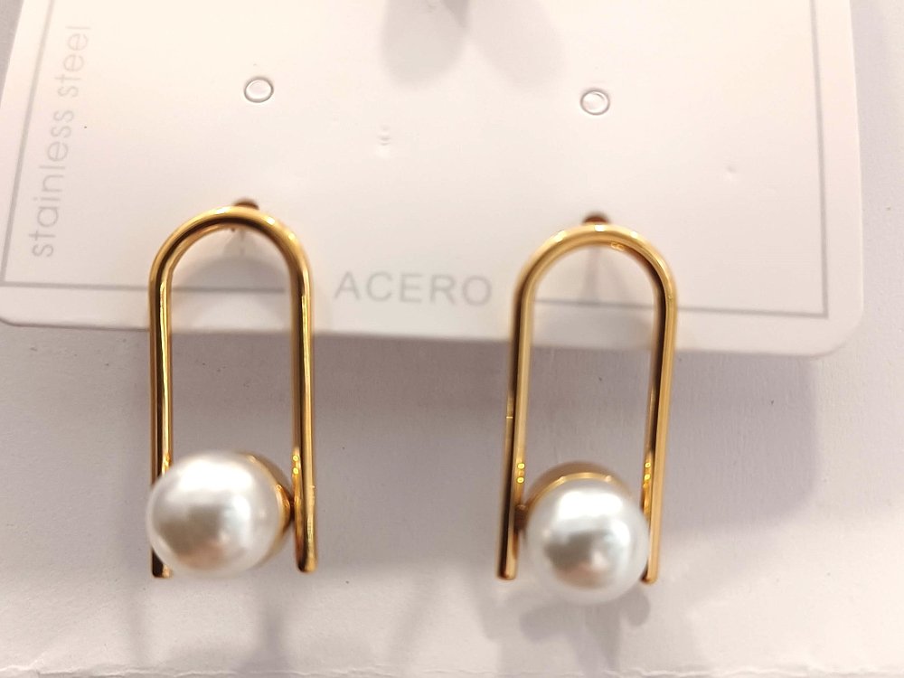 Inoplus Σκουλαρίκια Pearl Earrings Gold ART D1915C199-1, 1 Ζευγάρι