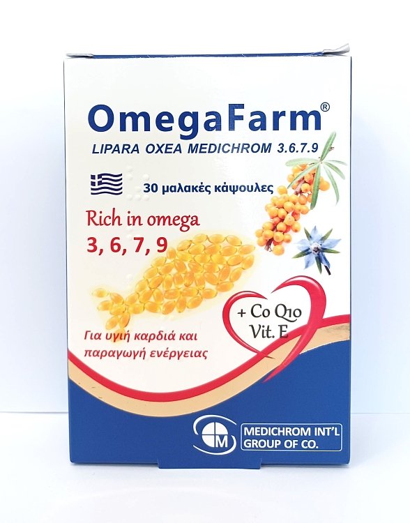 Medichrom OmegaFarm Λιπαρά Οξέα 3,6,7,9 - 30 Μαλακές Κάψουλες